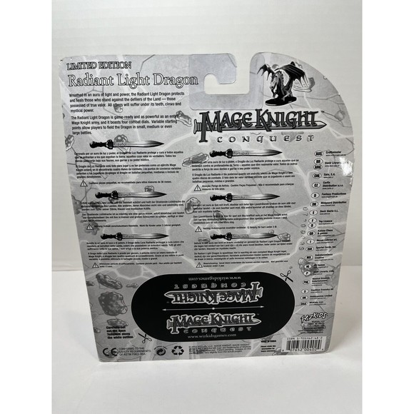 Mage Knight Conquest Radiant Light Dragon Wizkids 2002 D&D clix Mini NEW - Picture 4 of 12